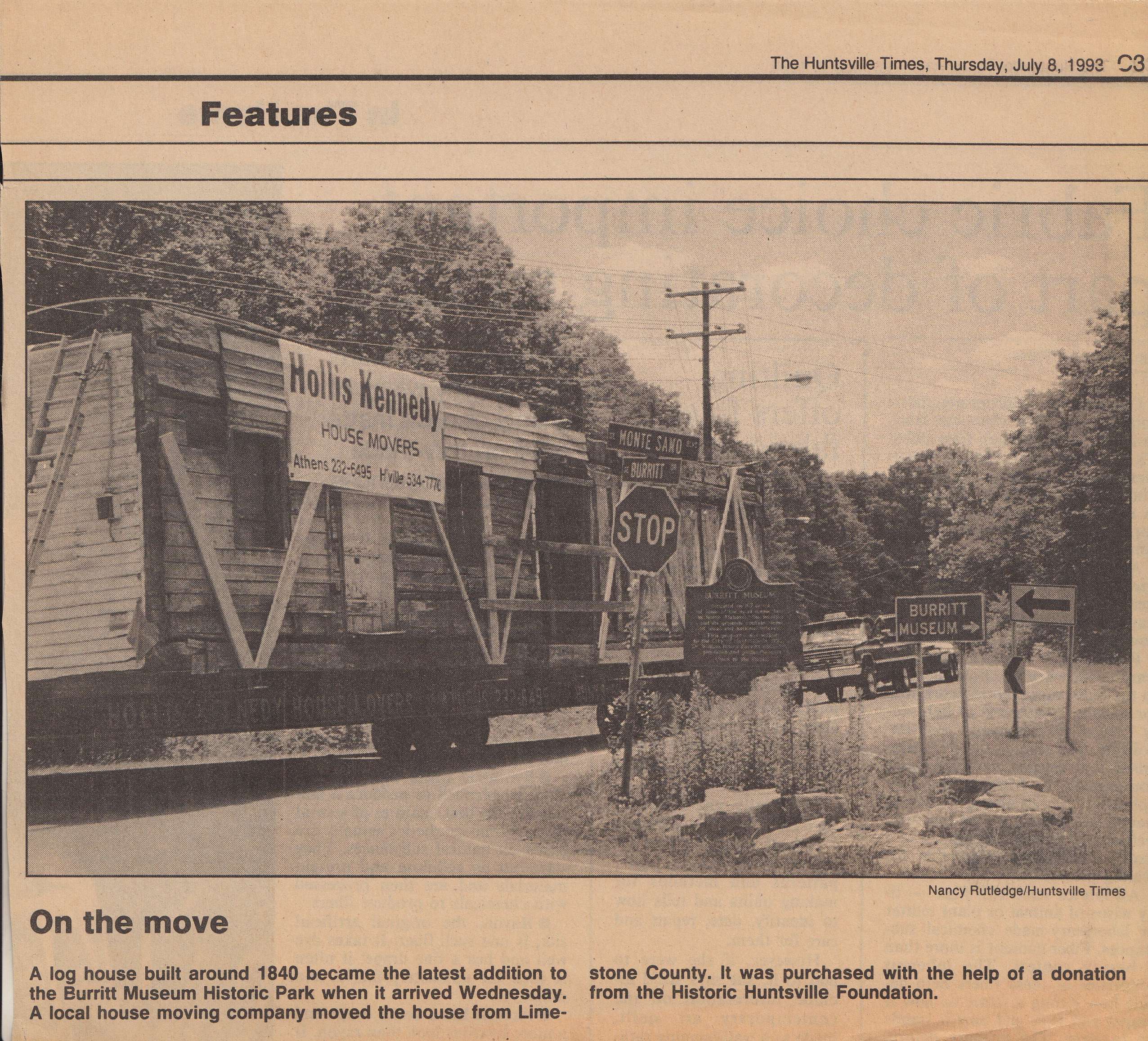 Hollis Kennedy House Movers Alabama Tennessee In the News