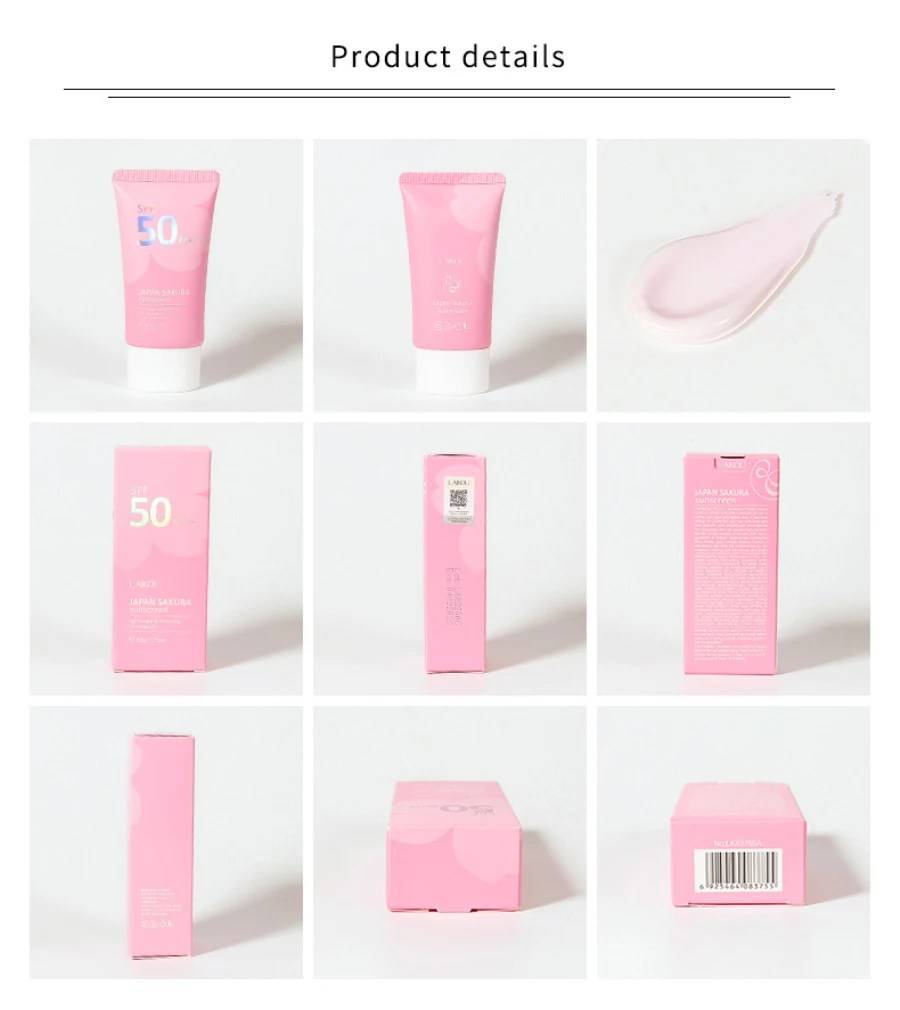 Japan Sakura Sunscreen Cream Protector SPF50 Facial Sun Block 50g