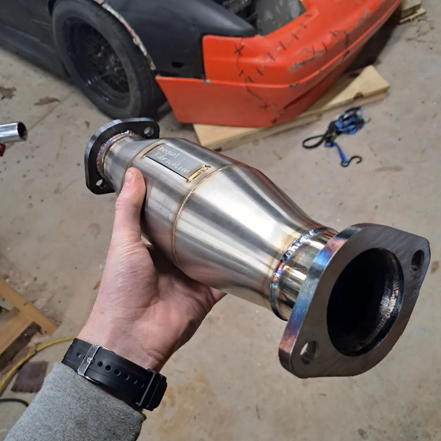 NA Miata (8997) High Flow Catalytic Converter Unequal Fabrication