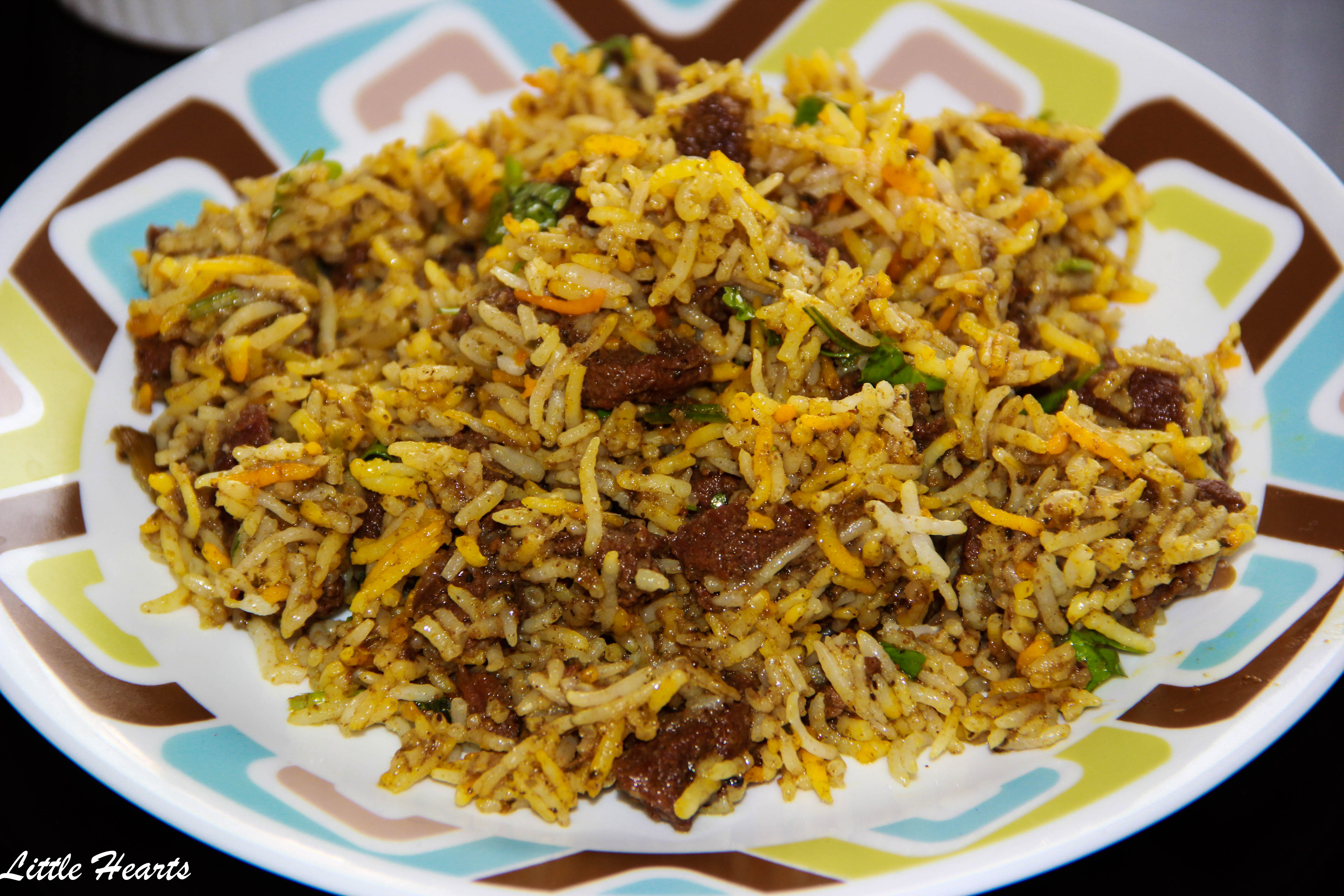 Mutton Biryani Little Hearts