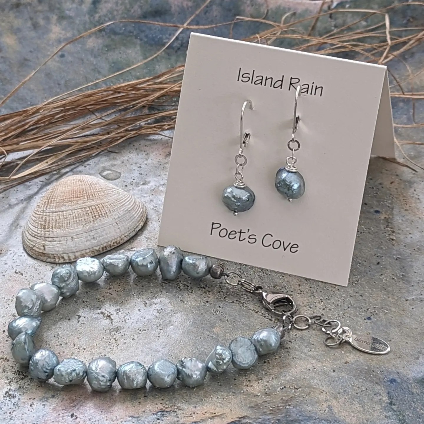 poet's cove freshwater pearl set Island Rain Studio