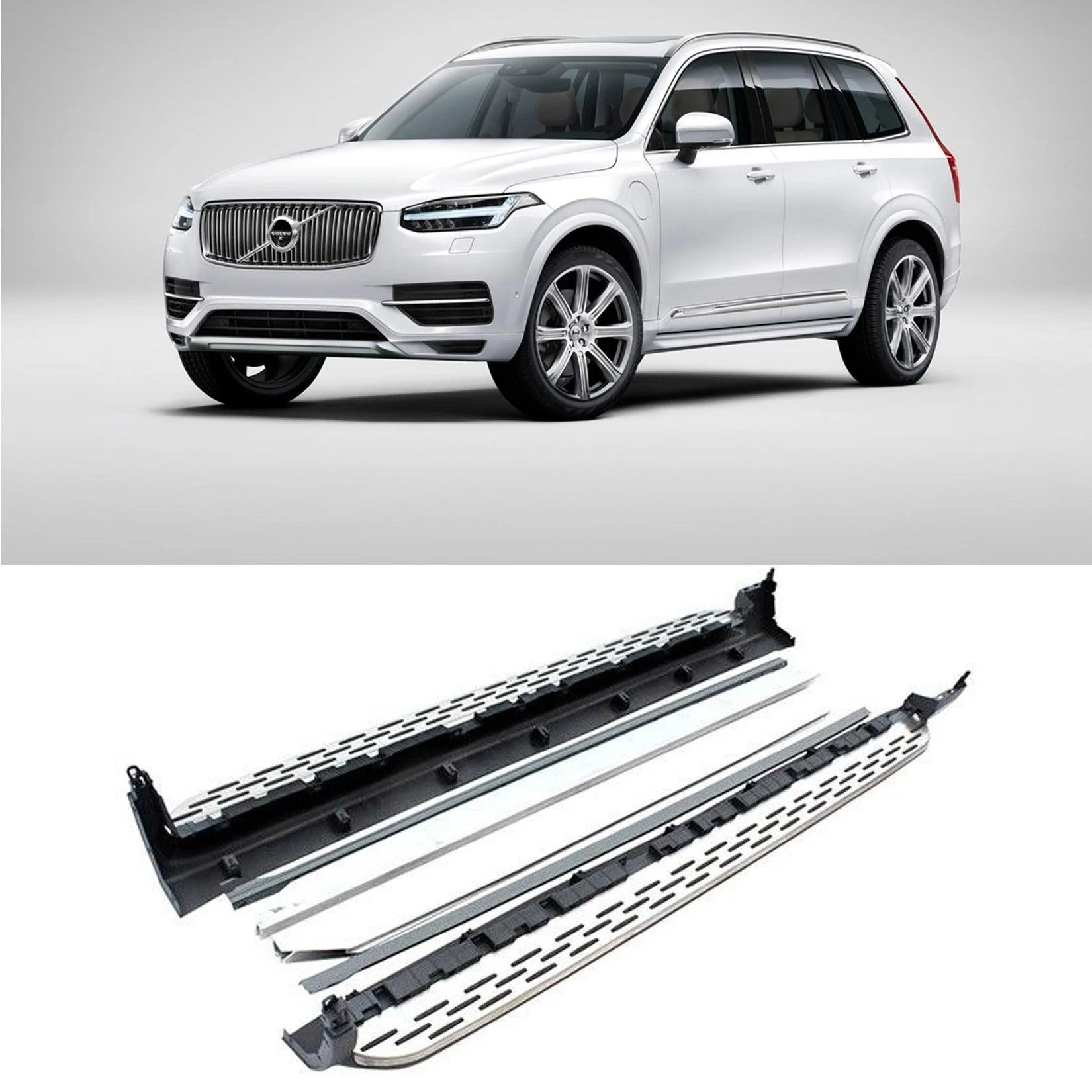 RUNNING BOARDS SIDE STEPS VOLVO XC90 SPA (2015UP) BRILLIANT BLACK