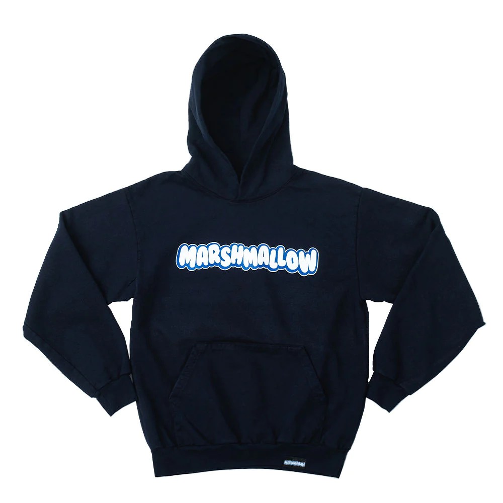 MARSHMALLOW TEXT LOGO HOODIE (NAVY) Sprinklez Brand
