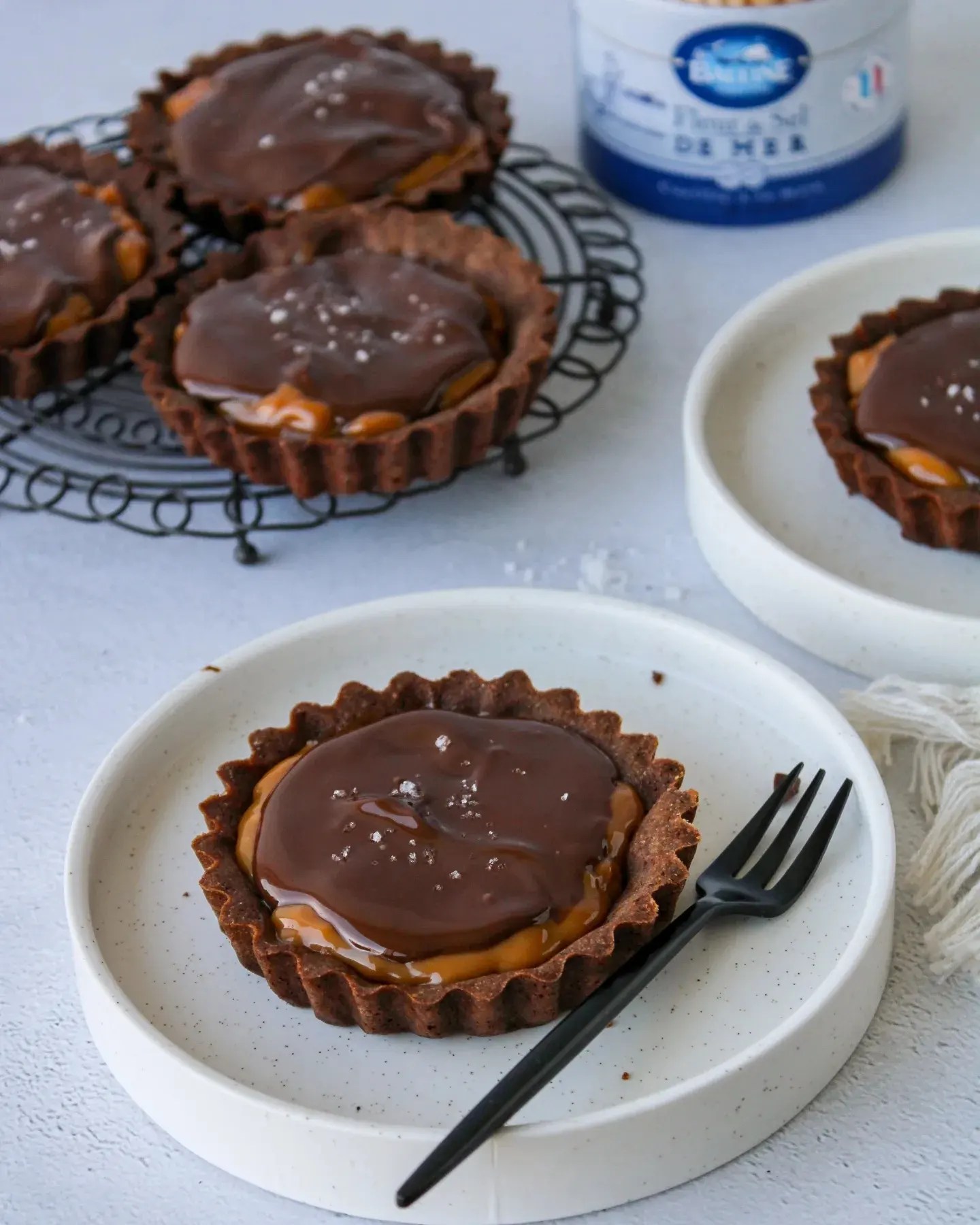 Caramel zeezout taartjes