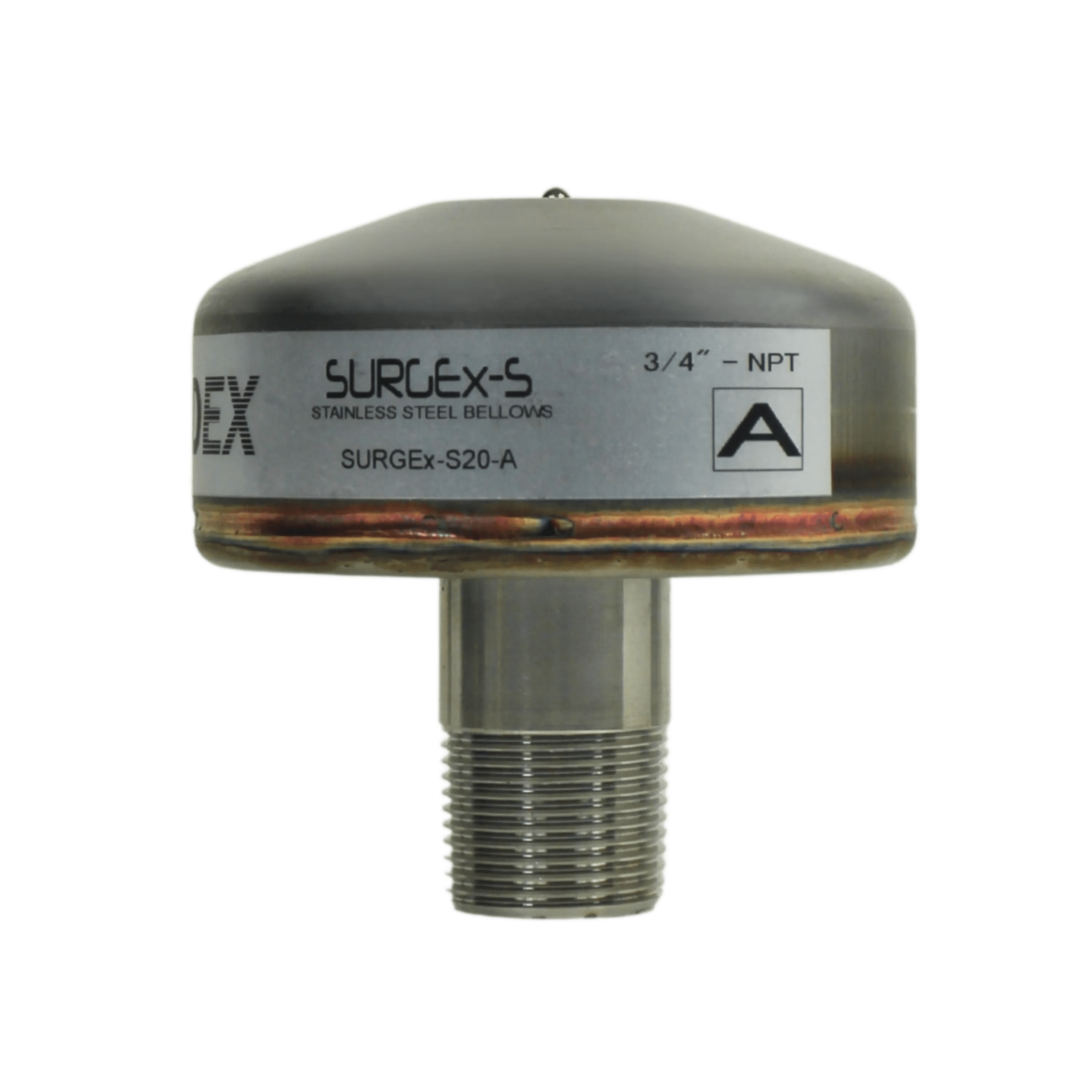 SURGEx S20A Stainless Steel Bellows Water Hammer Arrestor size A 3/4