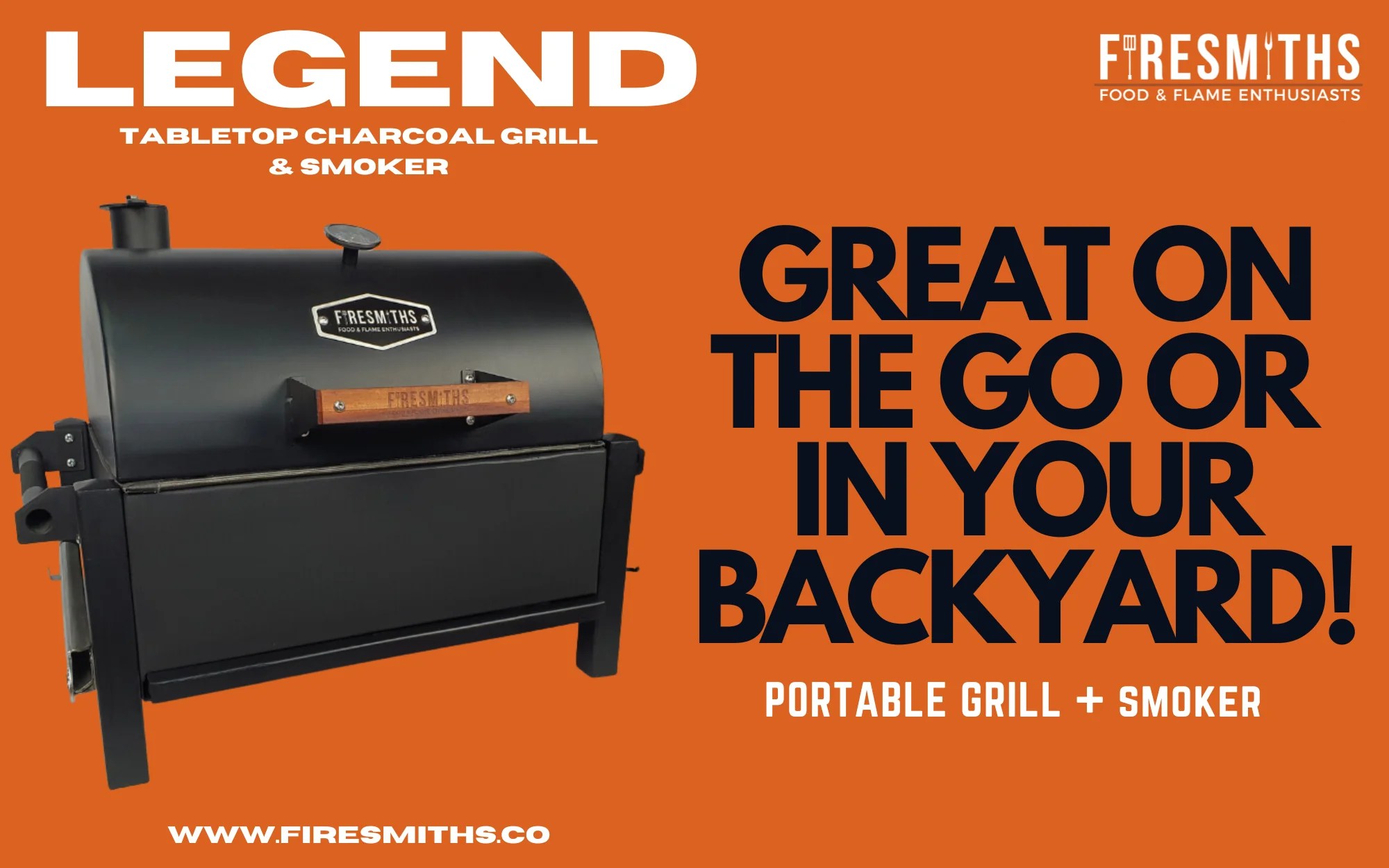 FIRESMITHS Legend Tabletop Smoker & Grill SA Premier Fires