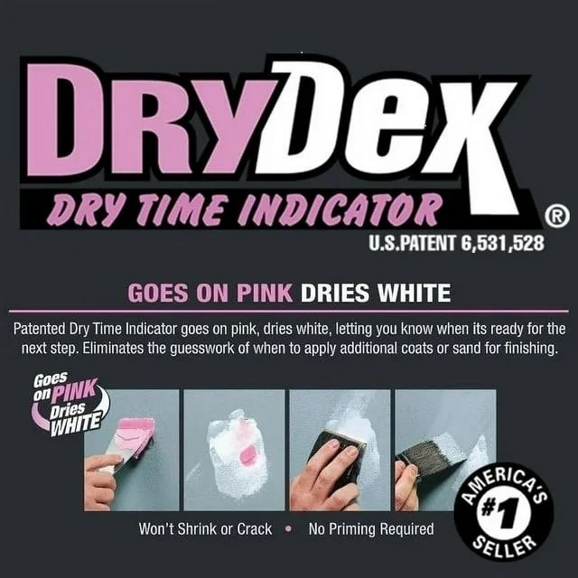 DAP DryDex Wall Repair Kit 8oz Pink to White Dry Time Indicator | Cajun