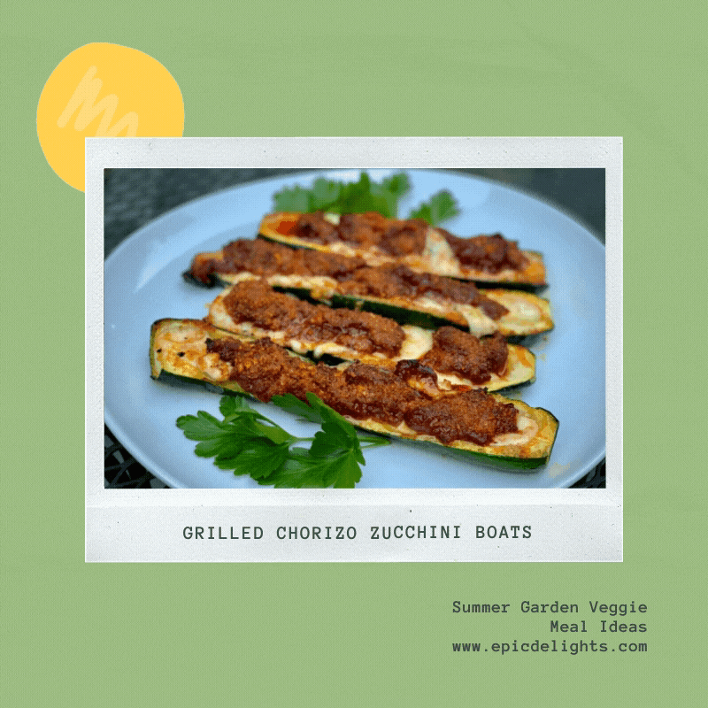 Quick & Easy Grilled Chorizo Zucchini Boats