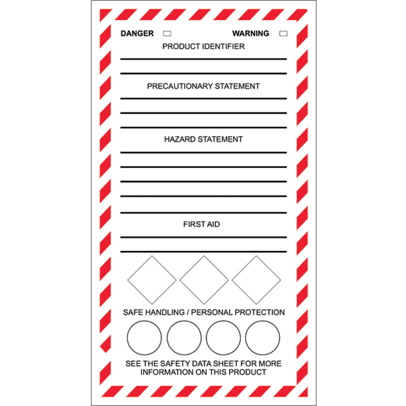 GHS Secondary Container Hazard and PPE Pictograms wholesalesafety