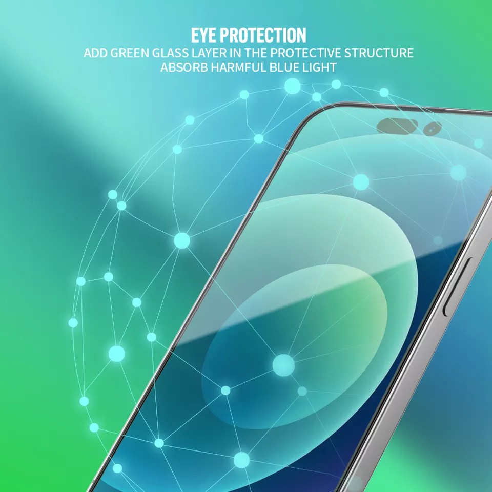 Blueo Anti Blu Ray Eye Protection HD Tempered Glass for iPhone 13 Pro