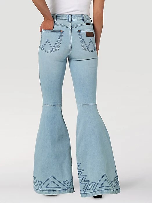WOMEN'S WRANGLER RETRO® PREMIUM HIGH RISE EMBELLISHED TRUMPET FLARE