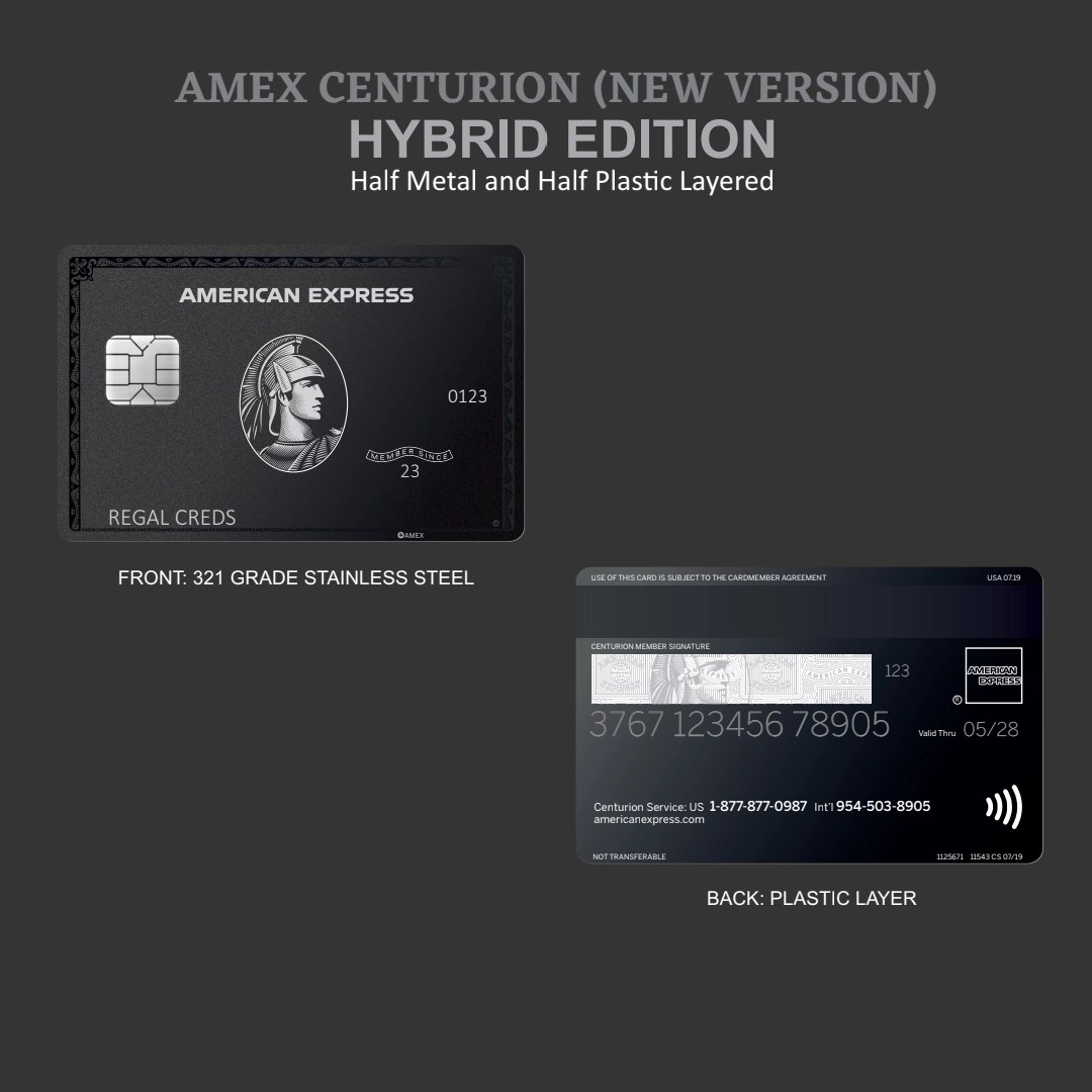 AMEX Centurion Black Card Titan Cards