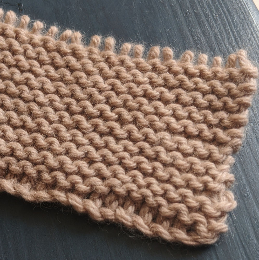 Knit, purl to get Garter Stitch