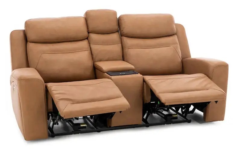 Jordan Leather Power Reclining Console Loveseat SofaCity