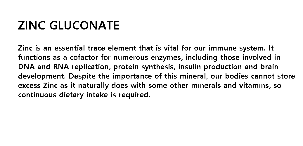 ZINC GLUCONATE (주)프로켐