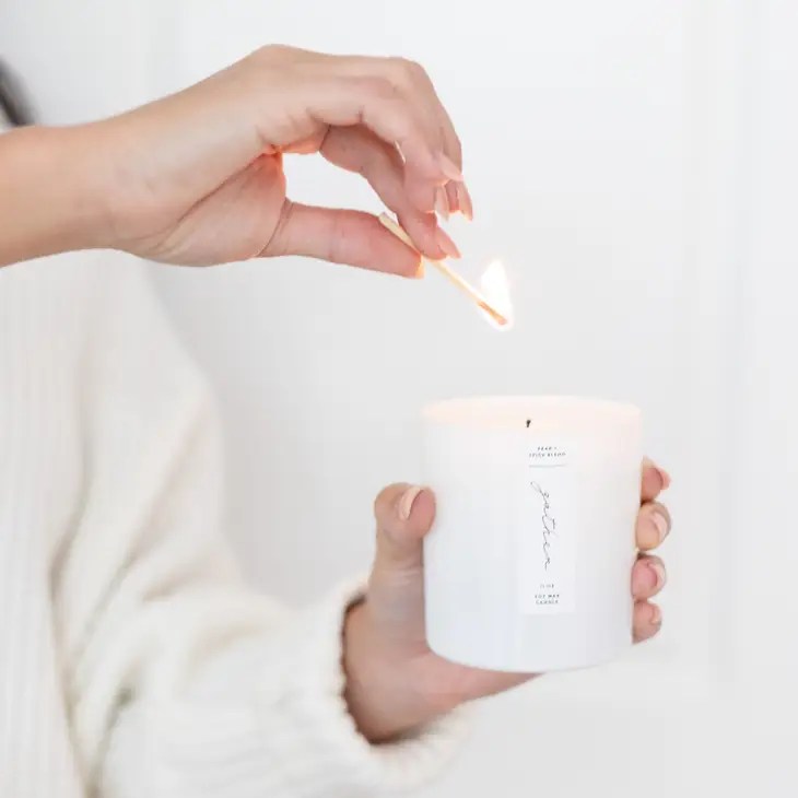 🤍The Gift of Mindfulness Breathe Eucalyptus Candle Mental Health Boosting Gifts
