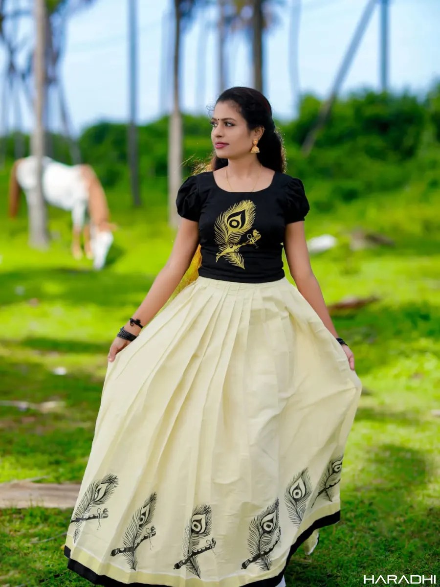 Kerala Long Skirt And Blouse