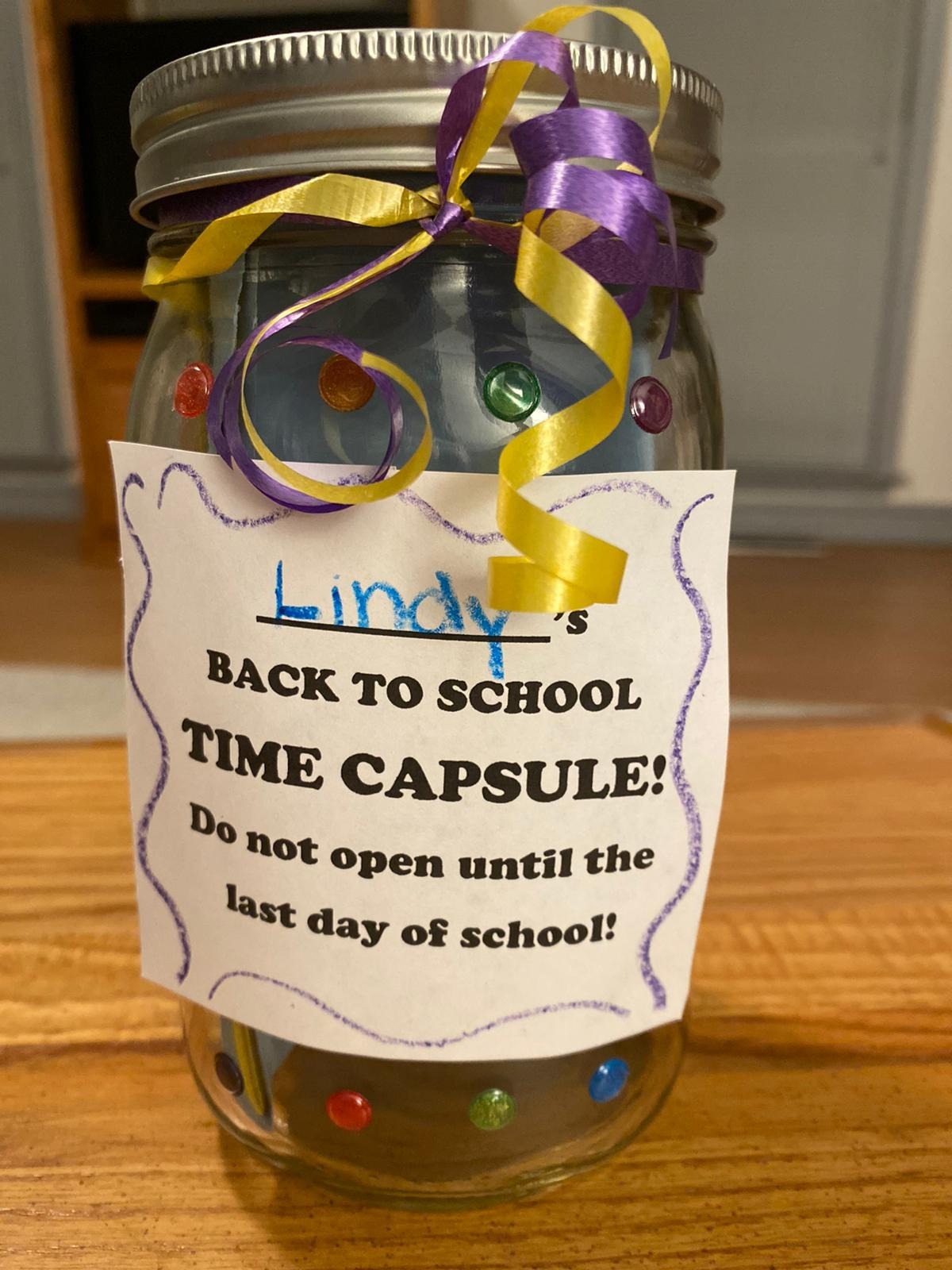 Back to School Time Capsule