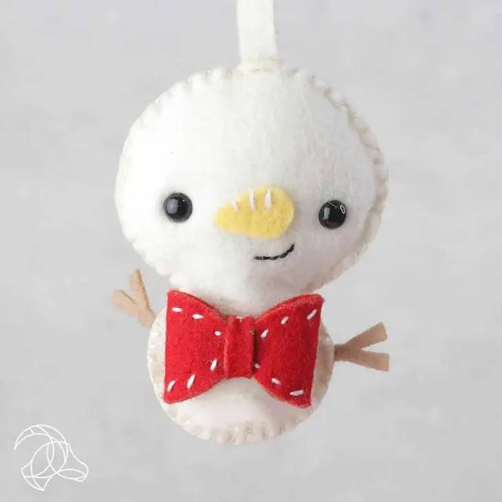 DIY Felt Kit Snow Couple Hangers Walther Handmade LLC