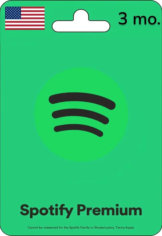 Buy Spotify premium gift cards