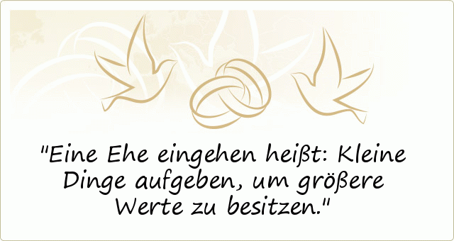 Sprüche zur Hochzeit einer von 36 Sprüchen