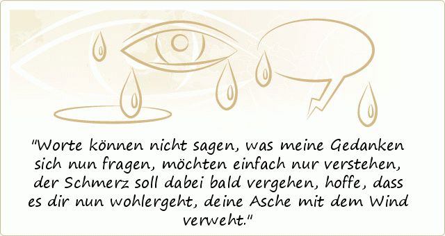 Sprüche zur Beerdigung einer von 15 Sprüchen