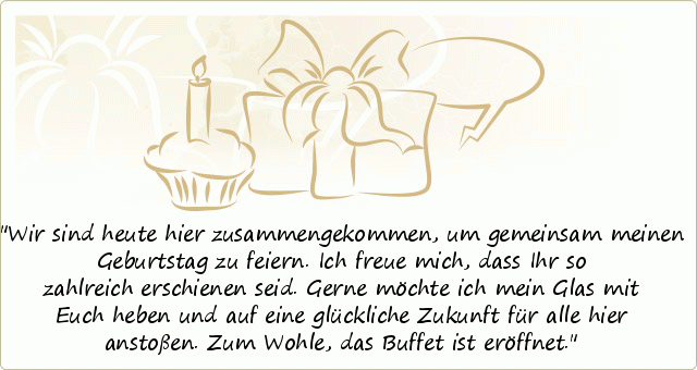 Geburtstagsreden einer von 20 Sprüchen