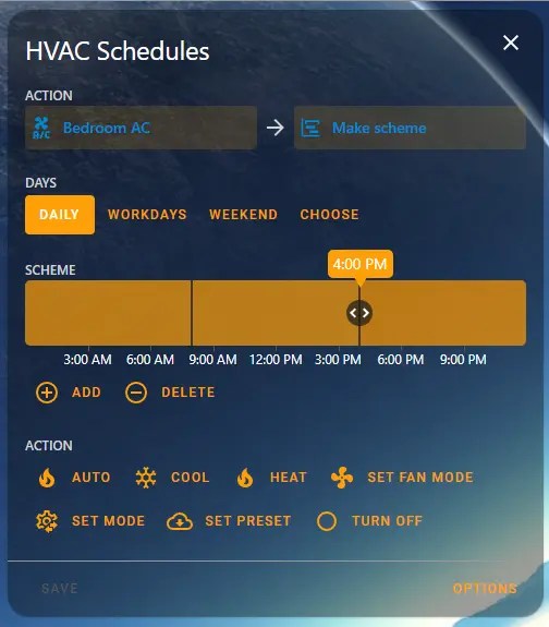Programmable Thermostat GUI