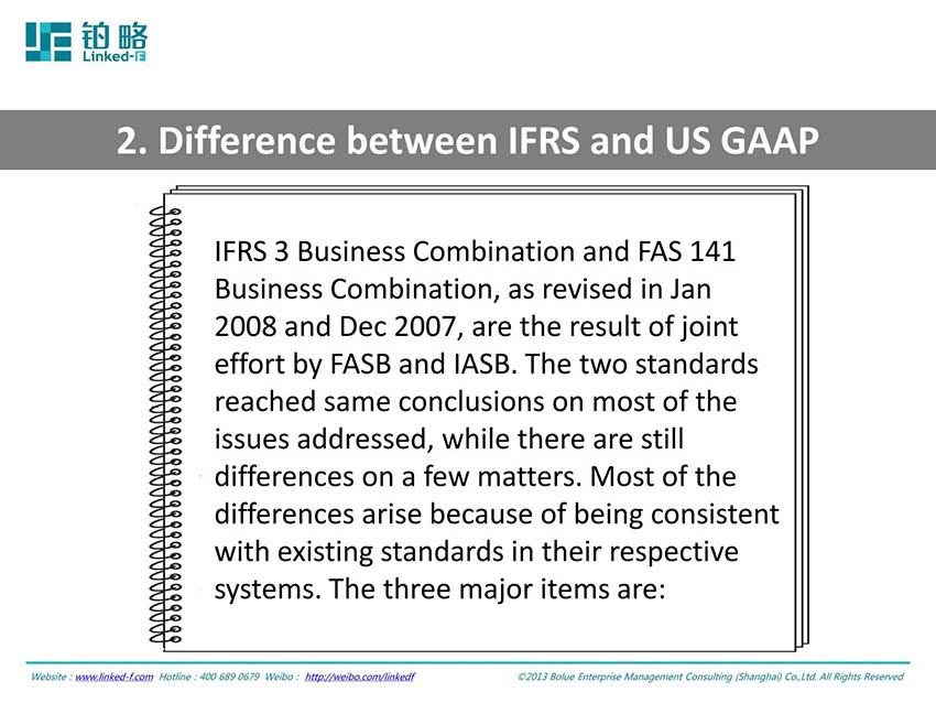 The comparison of PRC and US GAAP and IFRS Series2：Business Combination