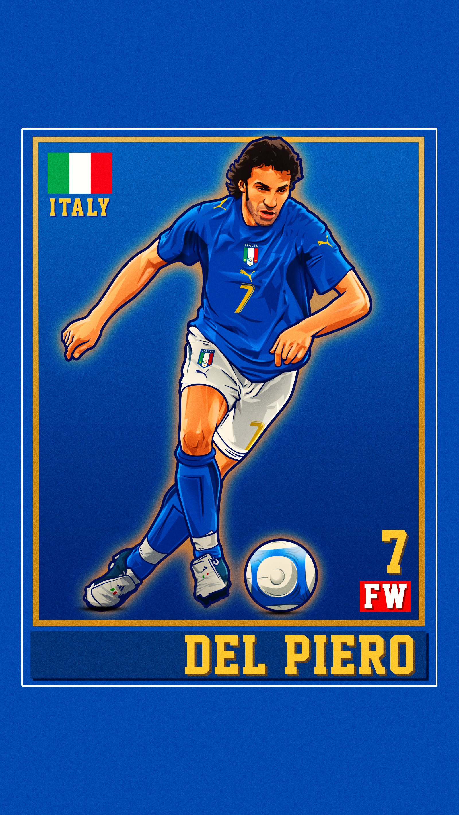 Alessandro Del Piero Soccer Players Mobile Wallpaper by Hakim Bezri