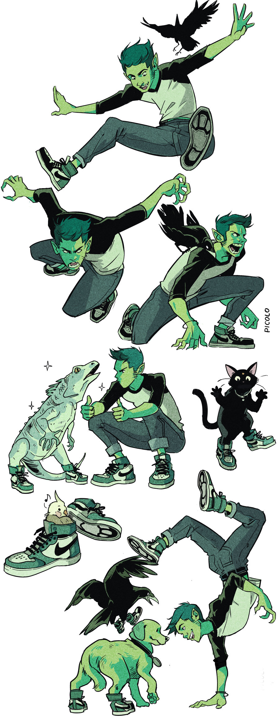 Which colors do you prefer Beast Boy to wear?
