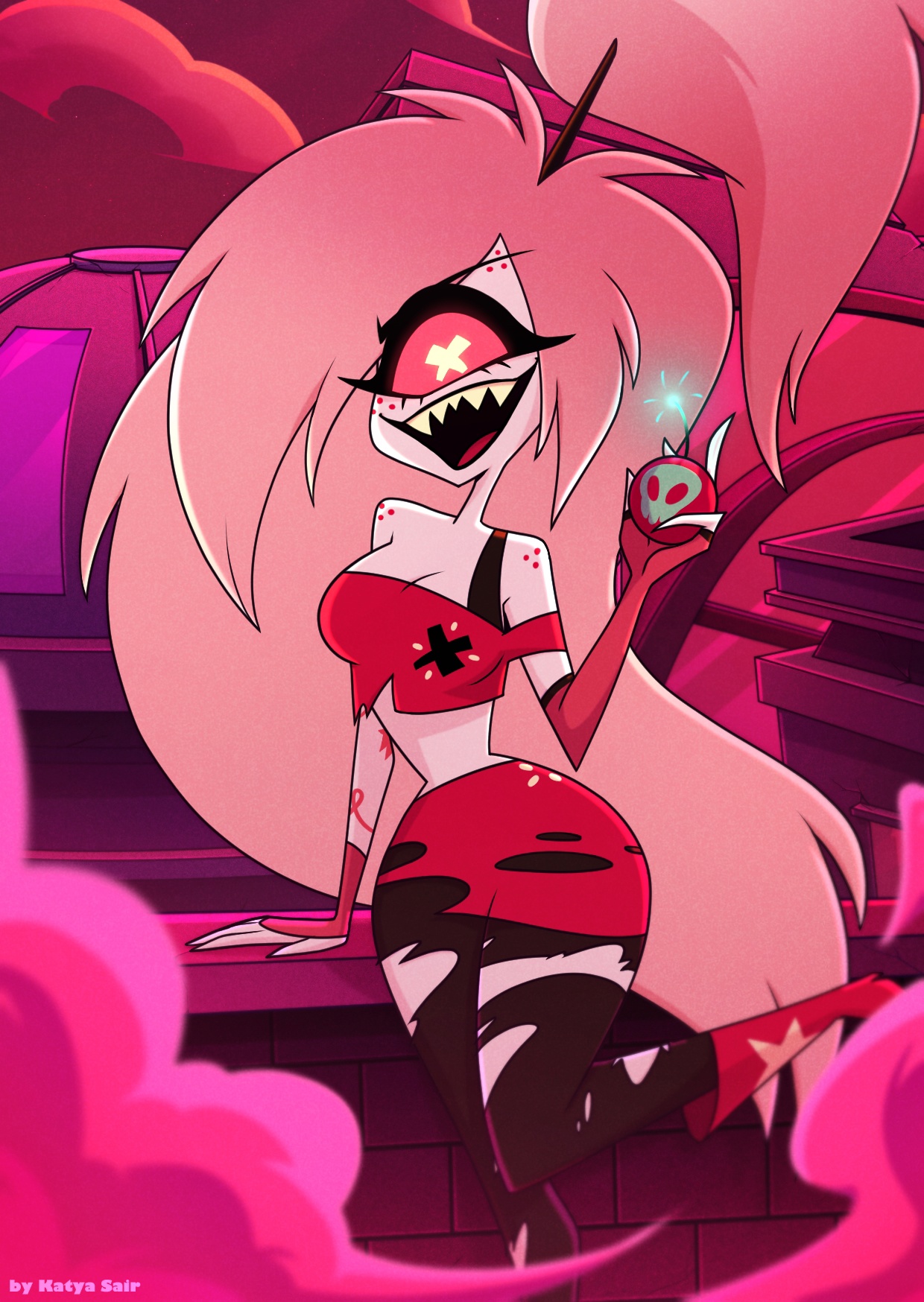 Cherri Hazbin Hotel Image by Katya Sair 3771692 Zerochan Anime