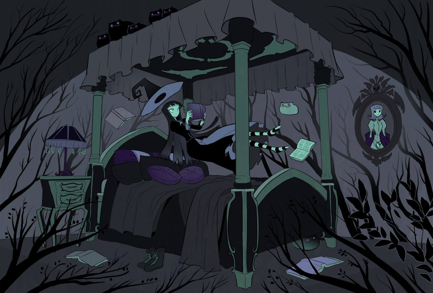 Flora (Creepy Cat) - Creepy Cat - Neko to Watashi no Kimyou na Seikatsu