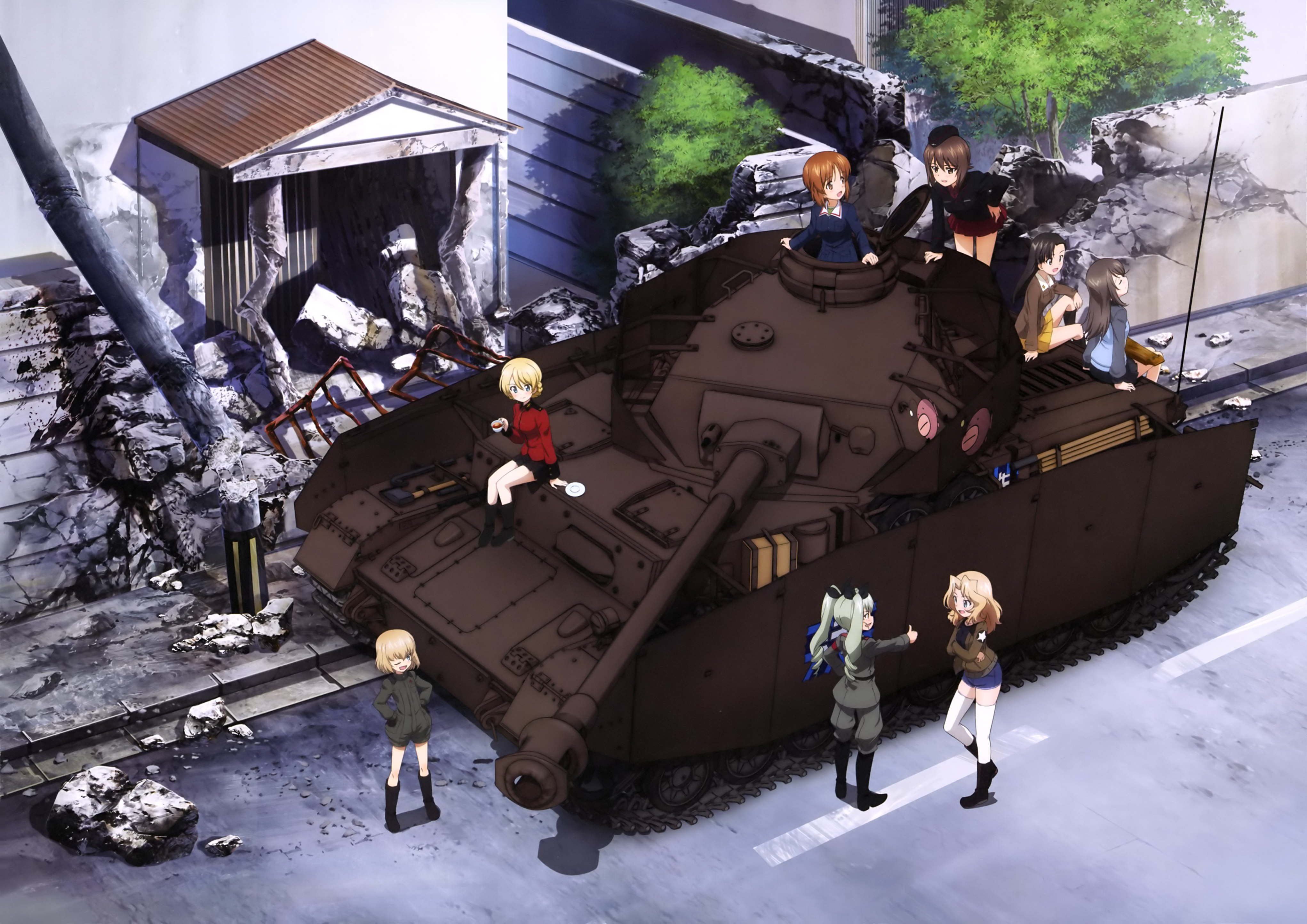 Kay (GIRLS und PANZER), Darjeeling (GIRLS und PANZER) Zerochan Anime