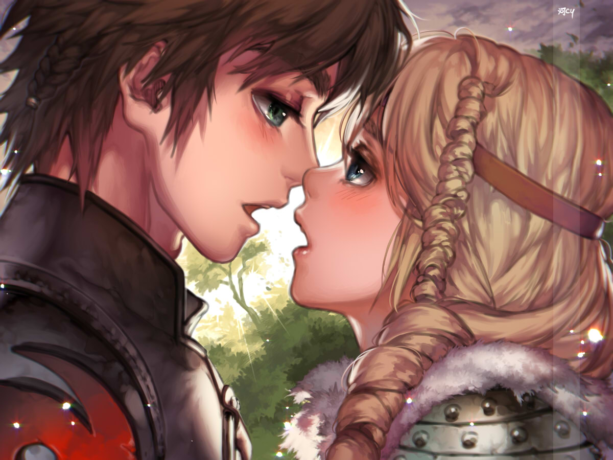 How To Train Your Dragon Astrid And Hiccup Kiss