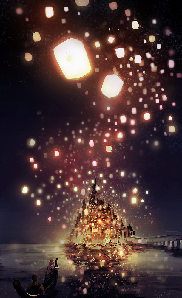 Tangled Concept Art Lanterns