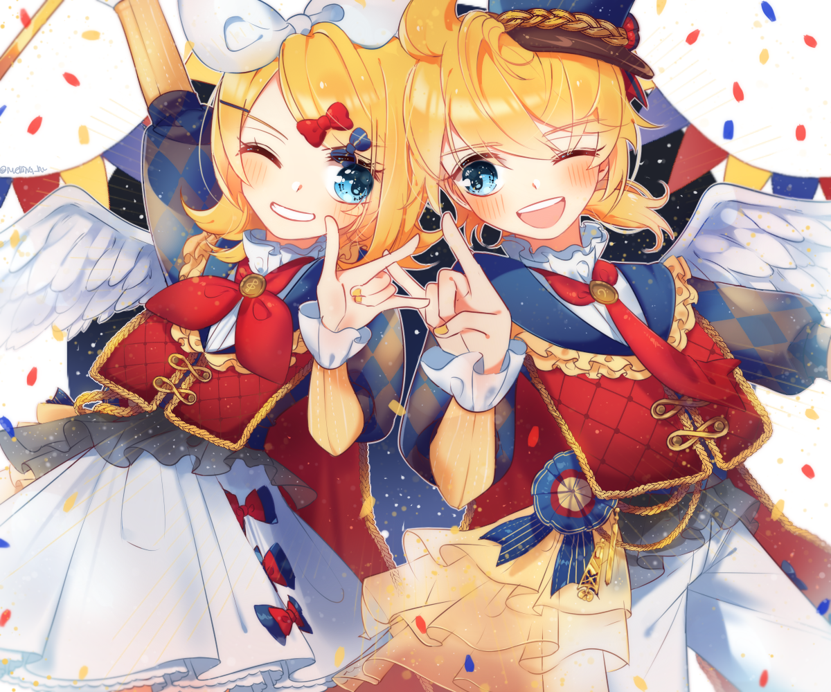 Kagamine Mirrors VOCALOID Wallpaper by MellinG 3033515 Zerochan Anime Image Board