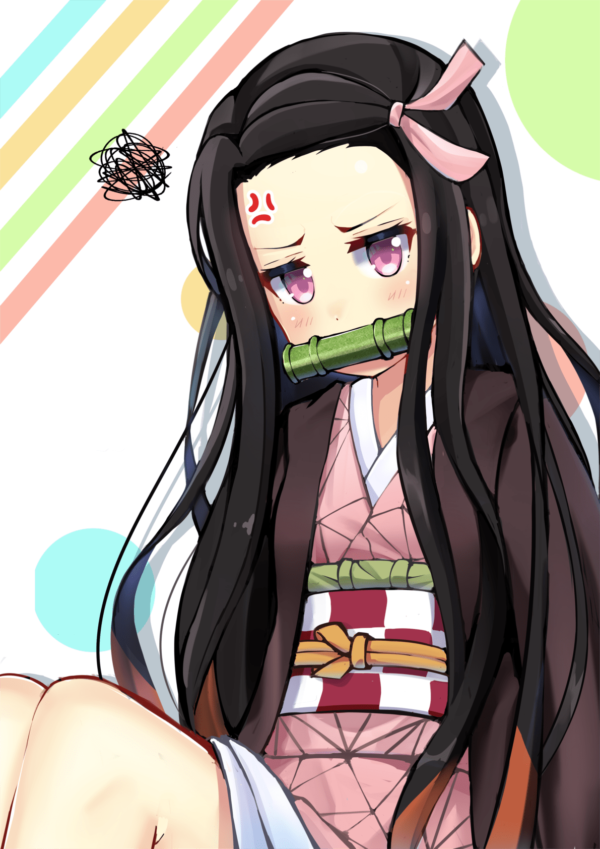 Semidraw art nezuko