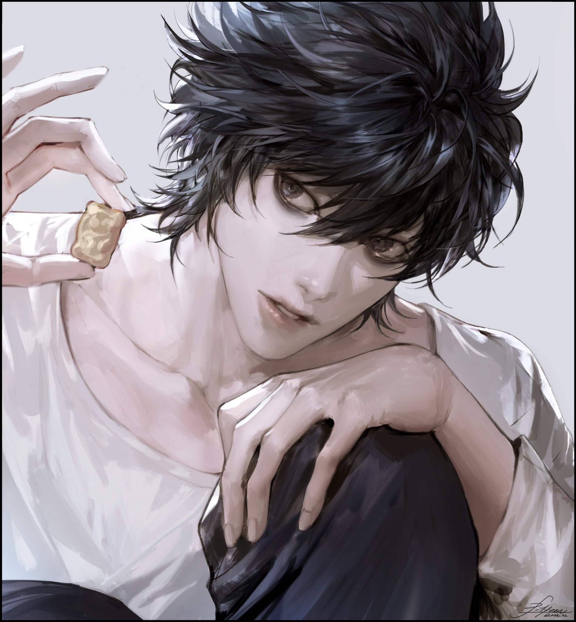 L Lawliet DEATH NOTE Image by Pilyeon 4080170 Zerochan Anime