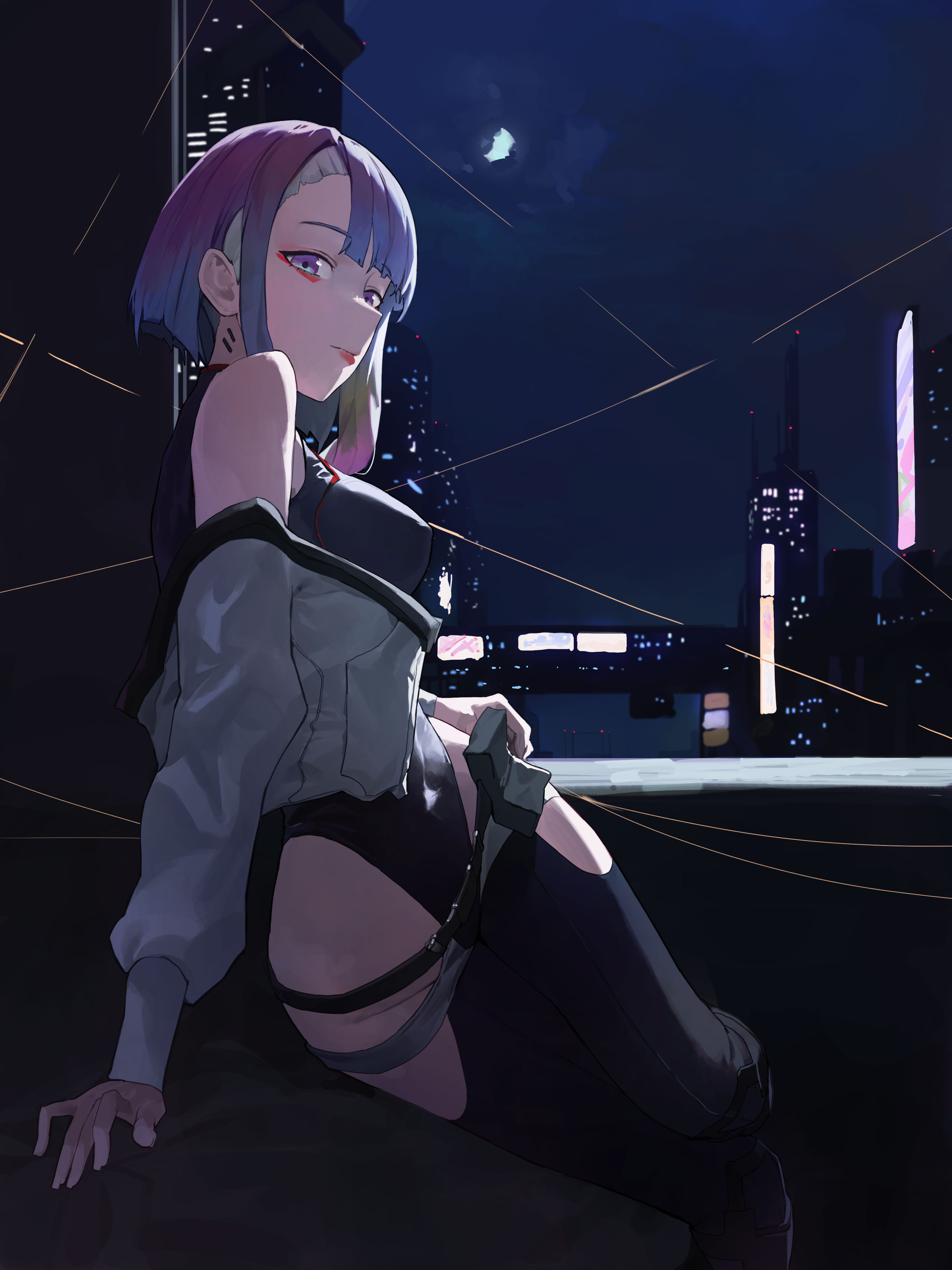 Lucyna Kushinada - Cyberpunk: Edgerunners - Mobile Wallpaper by mac