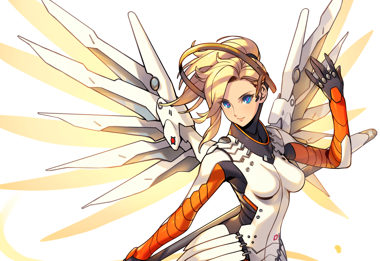 44+ Overwatch Mercy Anime Fanart PNG Anime HD Wallpaper