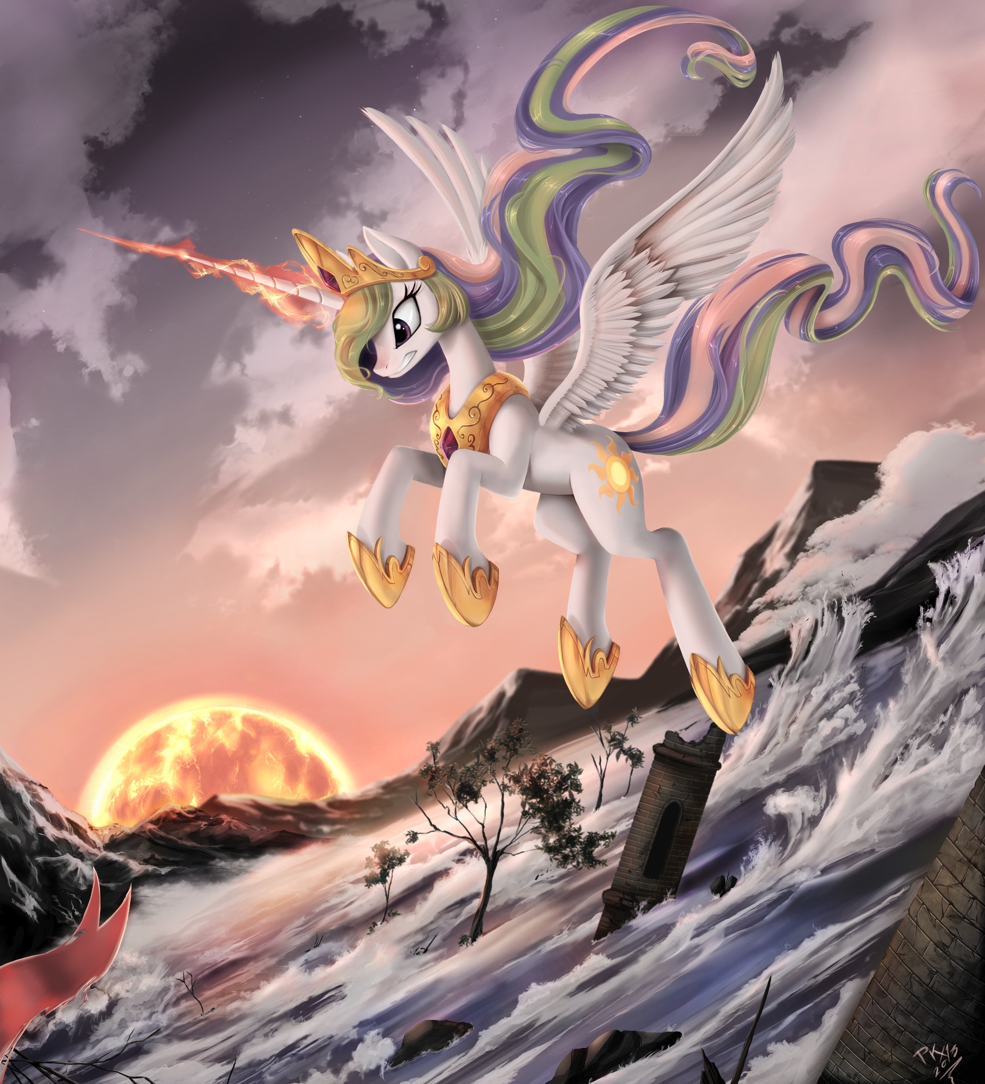 My Little Pony Princess Celestia Anime