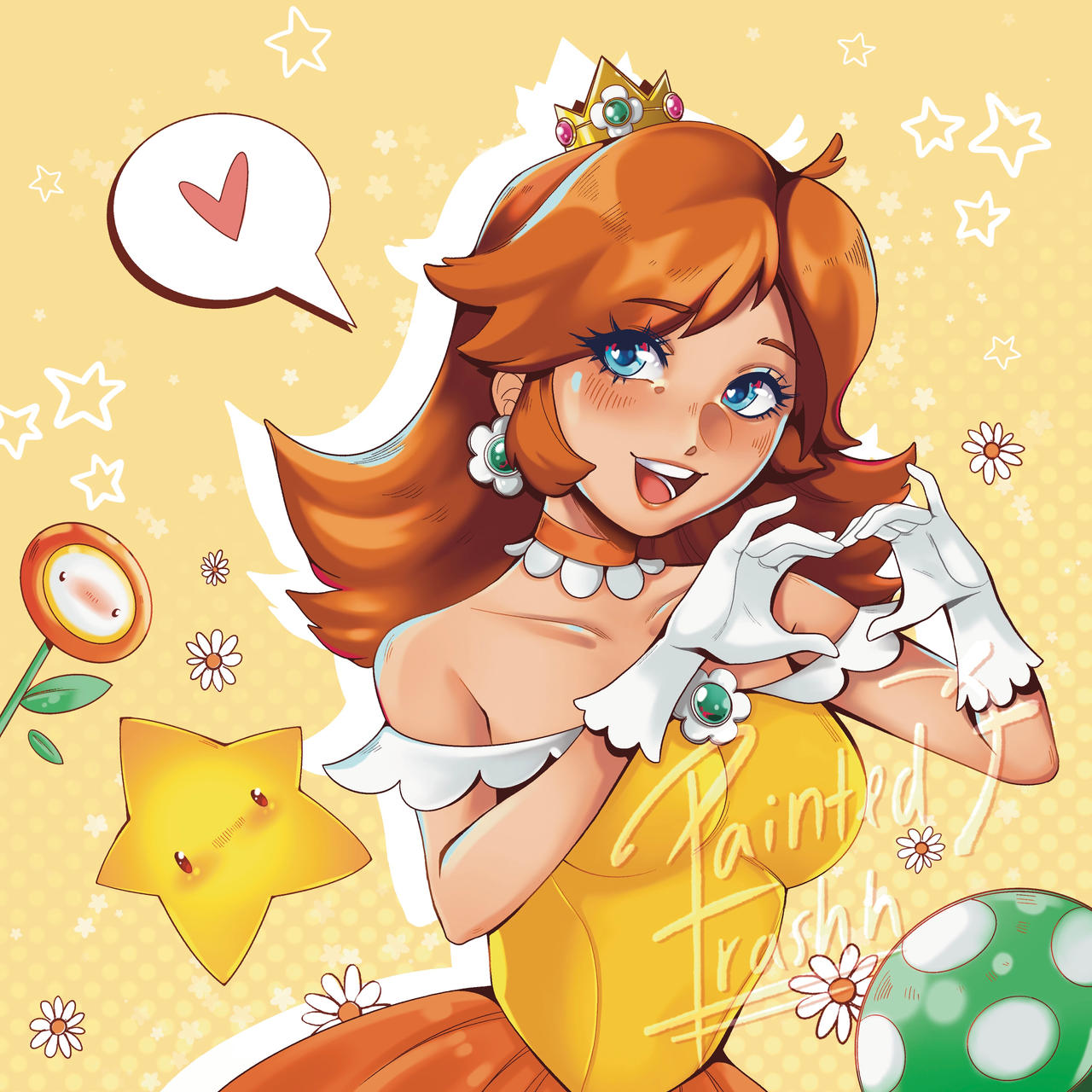 Princess Daisy - Super Mario Bros. - Image by Paintedtrash #3568417
