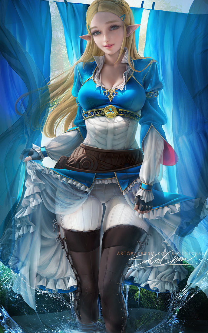 Princess Zelda Zelda no Densetsu Image by Sakimichan 2612308 Zerochan Anime Image Board