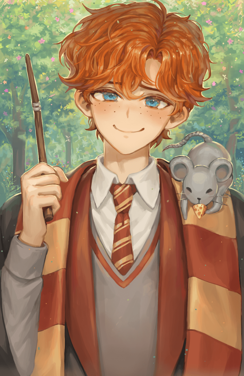 Anime De Harry Potter Ron Harry Potter 23 Characters Redesigned As