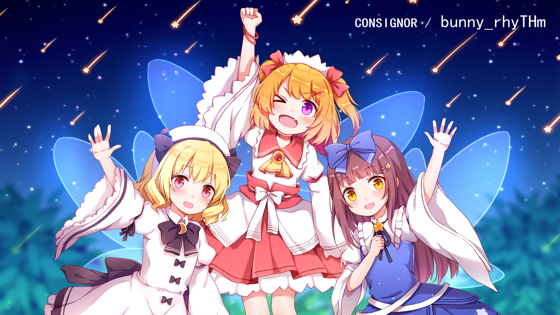 Three Mischievous Fairies Touhou Wallpaper by Pixiv Id 40043658