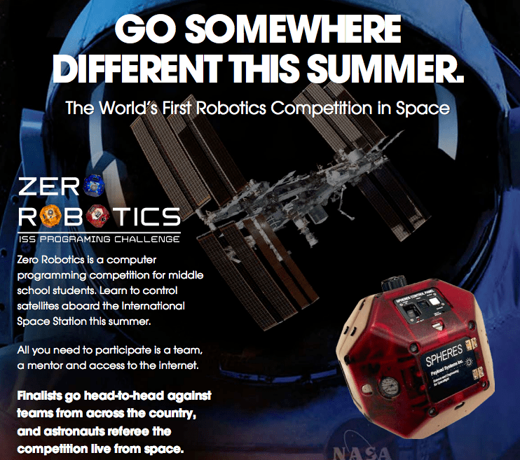 robotics summer camp 2023 2021 Zero Robotics Space Coders Camp Sponsored by Aerospace