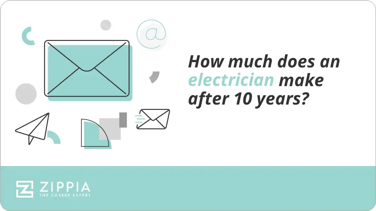 How much does an electrician make after 10 years? Zippia