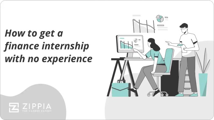 How to get a finance internship with no experience