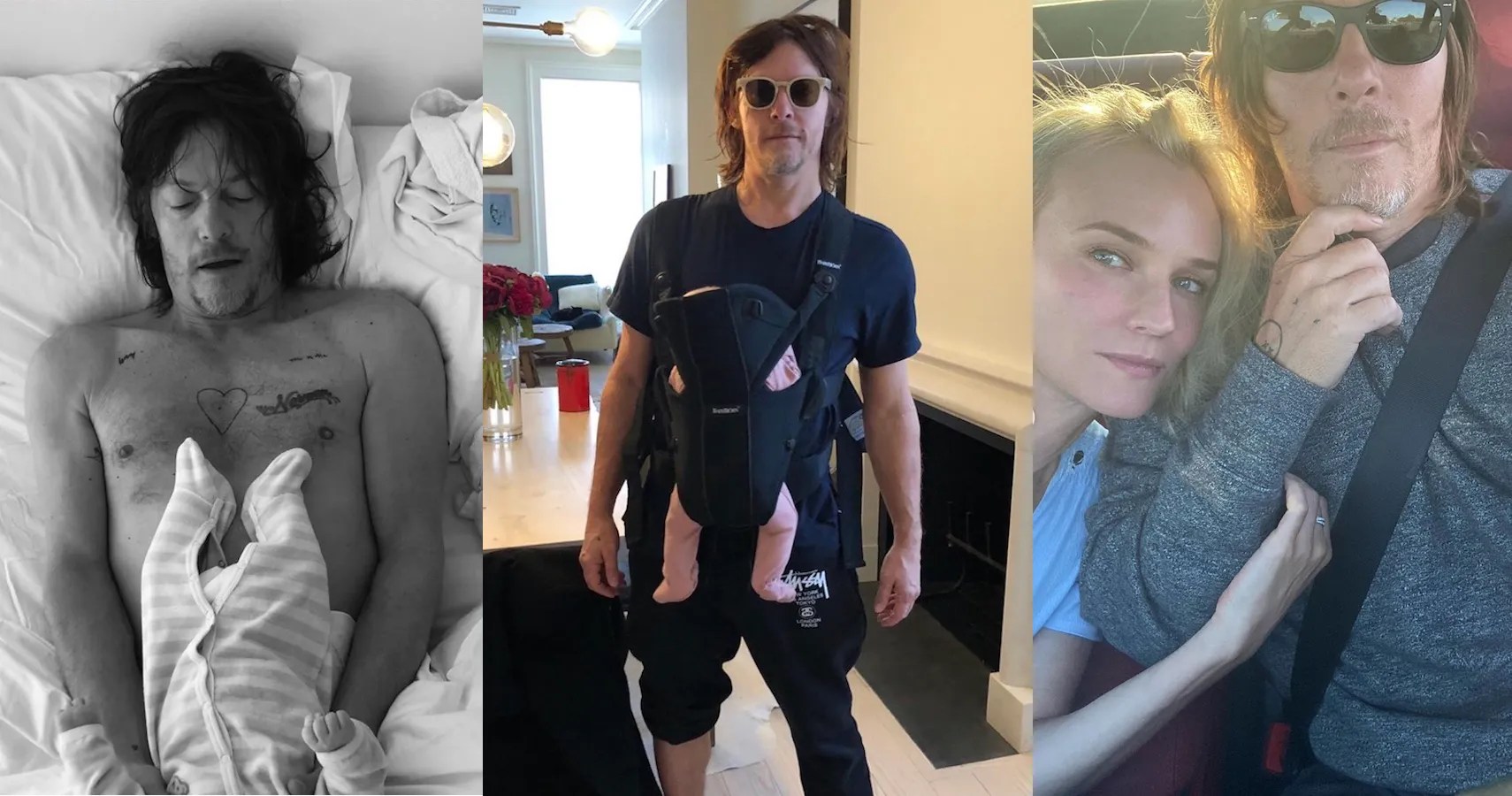 Diane Kruger Shares Pics Of Norman Reedus With Baby Daughter